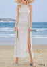 Boho Backless Lace Slit Dress